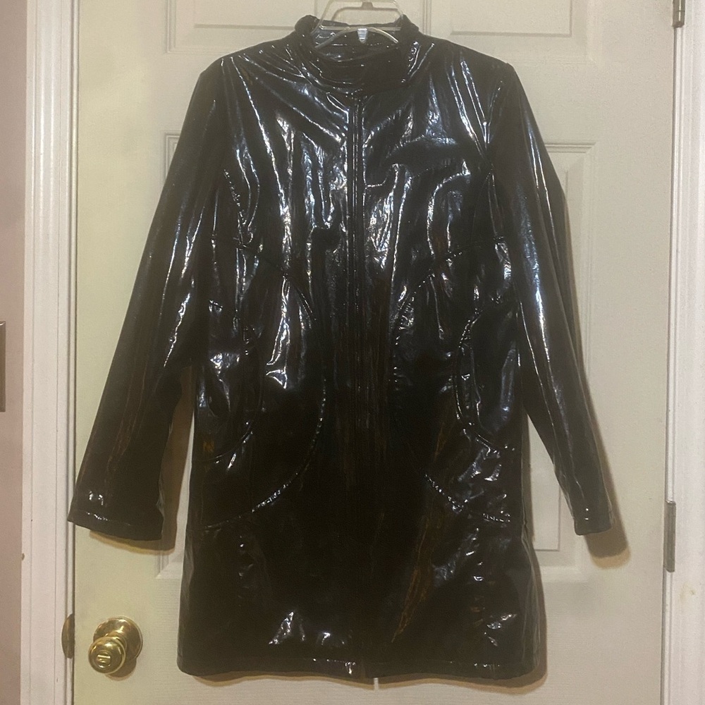 INC International Concepts Black Patten RainJacket
